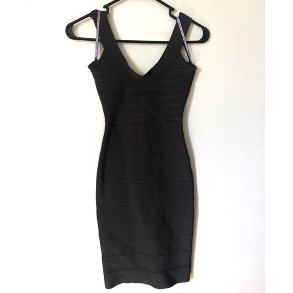 Herve Leger Classic Y2K Bandage Dress Gray SZ XXS - Picture 2 of 12